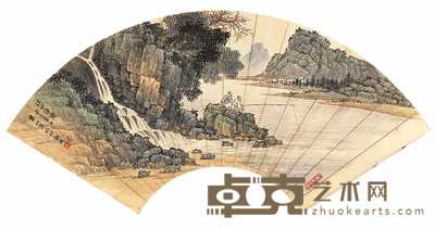 袁松年 山水 51.5×19cm